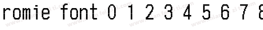 romie font 0 1 2 3 4 5 6 7 8 9字体转换